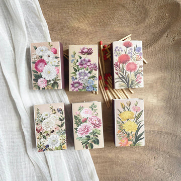Vintage Floral Matchbook – Single Design (Candle Accessory)