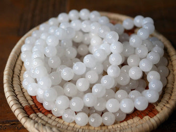 White Quartz Stretch Bracelet – 6mm