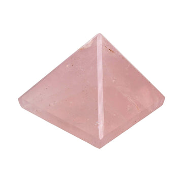 3” Rose Quartz Pyramid – Hand-Carved Love & Heart Chakra Crystal