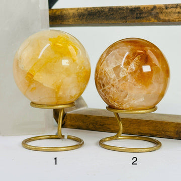 Golden Healer Polished Sphere with Stand Crystal Ball