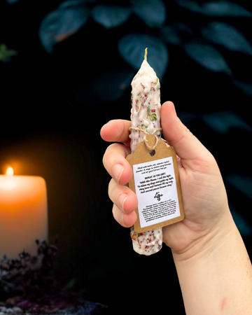Blessings Ritual Candle – Anointed Dressed Spell Candle for Peace, Luck & Spiritual Renewal