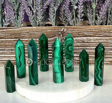 Natural Malachite Tower Obelisk Point Cry