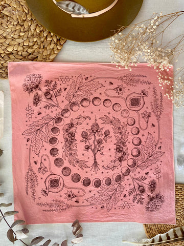 Bandana | Lady Herbs | Hand Dyed | Rose