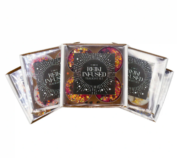 Reiki-Infused Tealight Candle Set – 4 Pieces - Wholesale