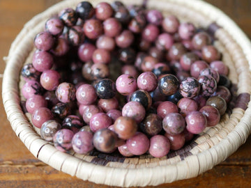 Gemstone Stretch Bracelet Rhodonite Natural