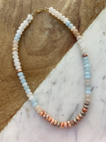 Rowan Multi-Gemstone Beaded Necklace | Gold Filled