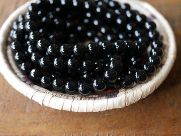 Gemstone Stretch Bracelet Black Onyx-Natural