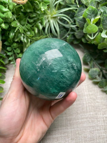 Green Fluorite Sphere