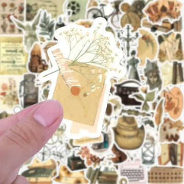 Retro Vintage Styled Stickers, Decals, Scrapbooking