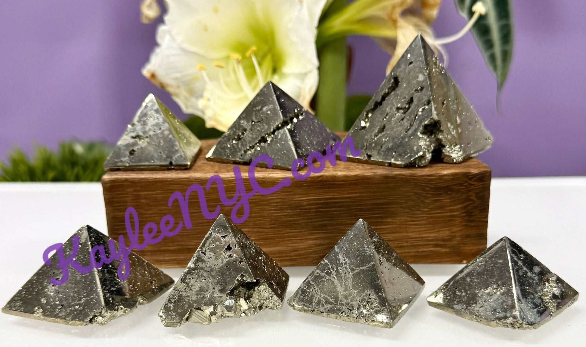 Natural Pyrite Pyramid Crystal Healing