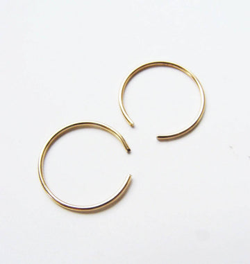 Circle Hug Gold Hoops