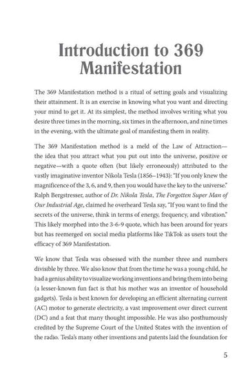 369 Manifestation Journal by Berni Johnson – Law of Attraction, Nikola Tesla Method & Daily Manifesting Practice