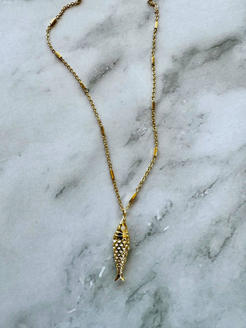 Ausra Gold-Filled Fish Pendant Necklace