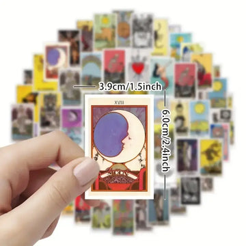 Waterproof Tarot Stickers: Fade resistant Decals Personalize set of 10