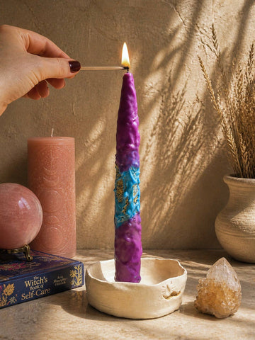 Serenity Candle | Anointed Ritual Candle | Dressed Candle