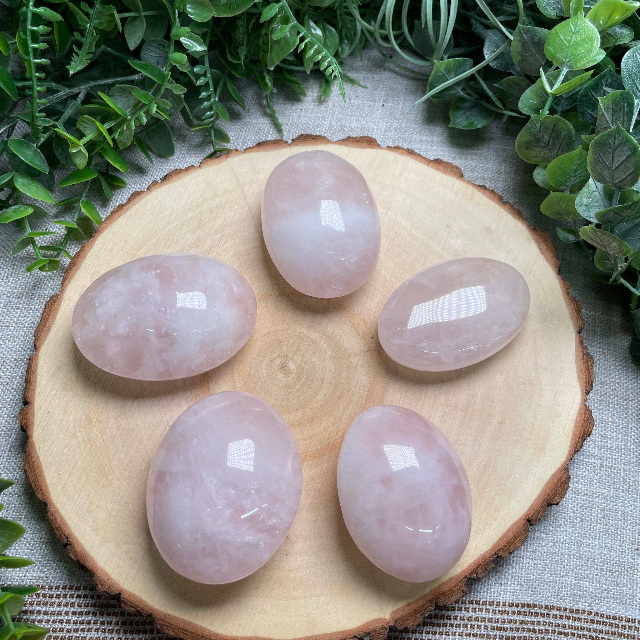 Rose Quartz Palm Stone