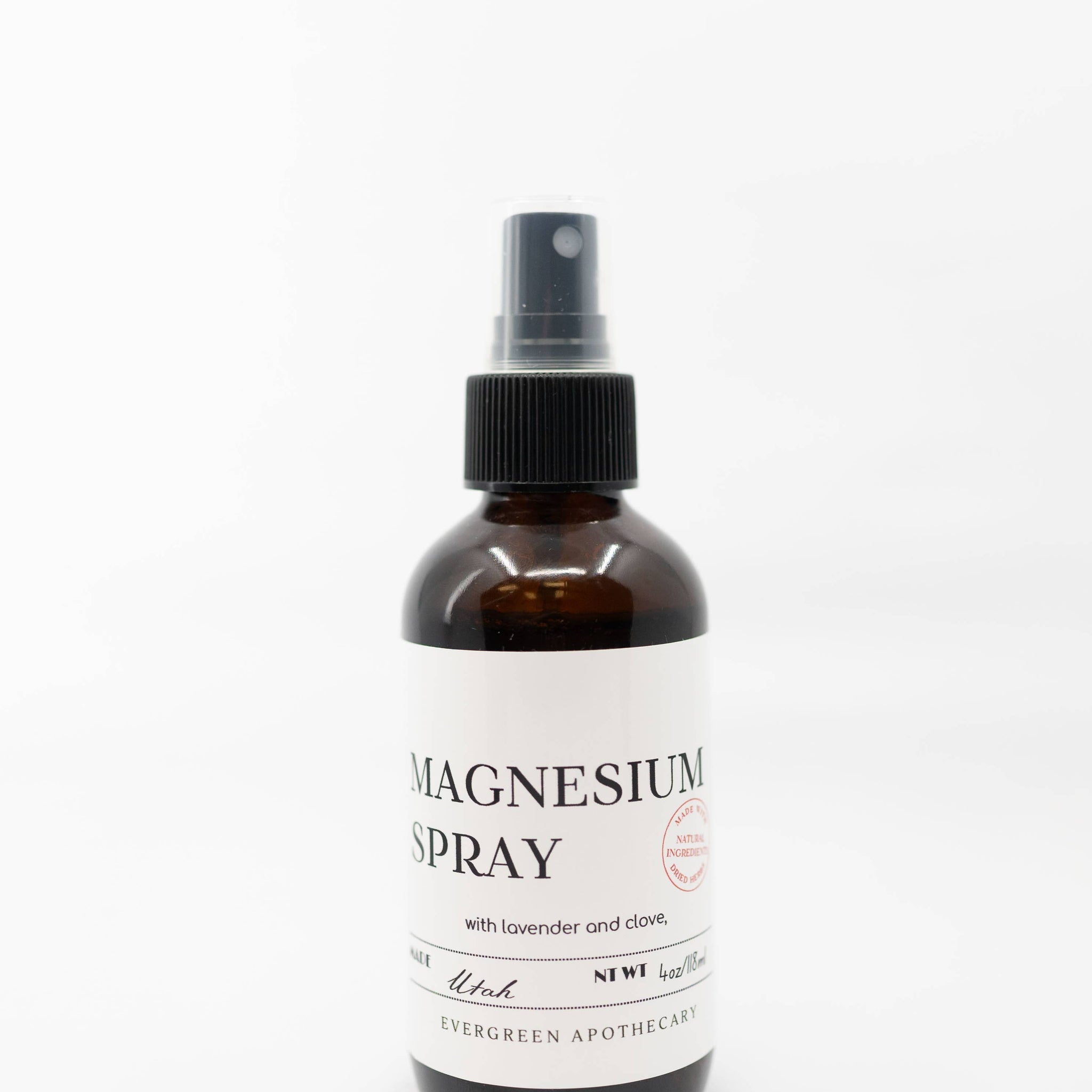 Magnesium Spray, 4oz, Glass Jar