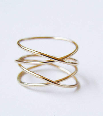 Infinity Gold Spiral Ring