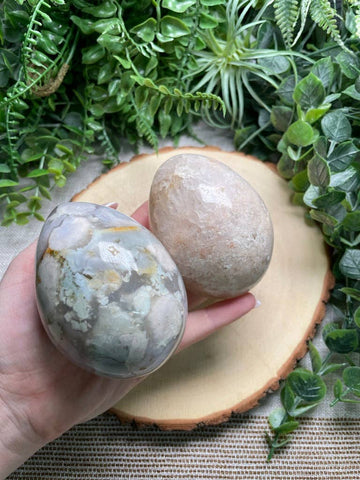 Flower Agate Egg