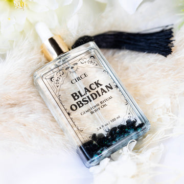 Black Obsidian Gemstone Oil - Face, Hair, Body and Cuticles