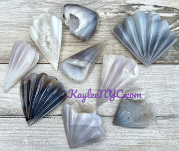 6-9 PCs Natural Druzy Agate Shell Crystals Healing energy 