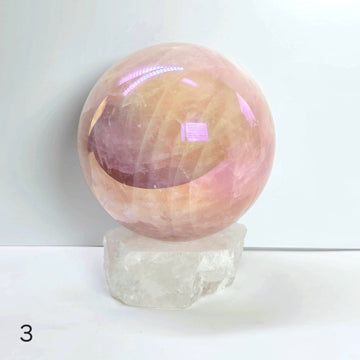Angel Aura Rose Quartz Large Crystal Sphere