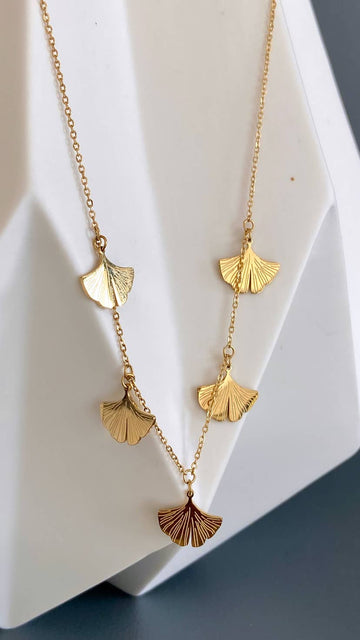 Gingko necklace