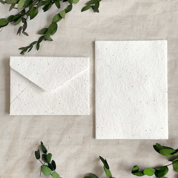 Basil Seed Plantable Handmade Paper and Envelope | Recycled