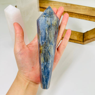 Blue Kyanite Polished Crystal Wand One-of-a-Kind
