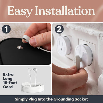 Black Sleep Improving High-Quality Durable Grounding Mat