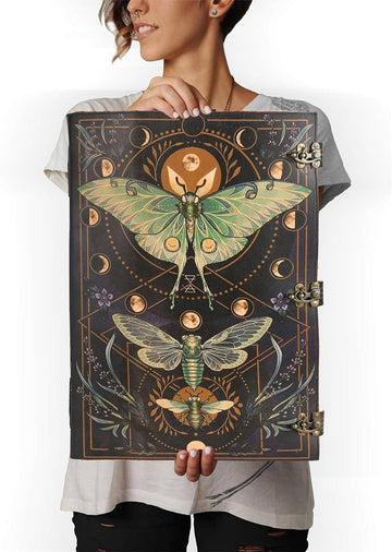 Book of Spell LeatherBound Huge Journal Grimoire Print Diary