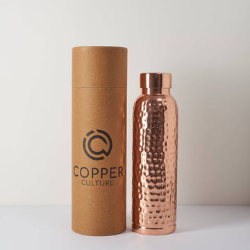 Hammered Pure Copper Water Bottle – 950ml Handcrafted Copper Bottle