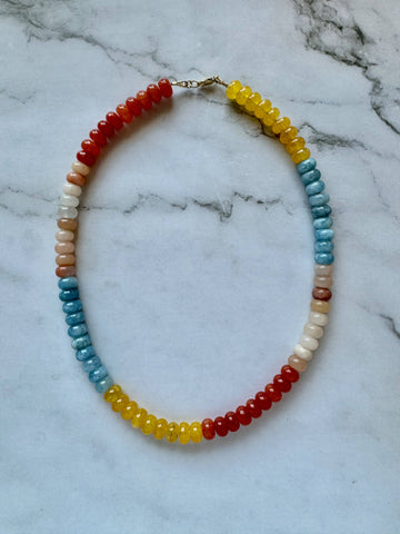 Danara Gemstone Necklace – Colorful Beaded Layering Necklace