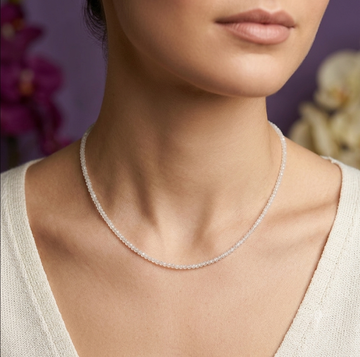 2mm Faceted Moonstone Necklace
