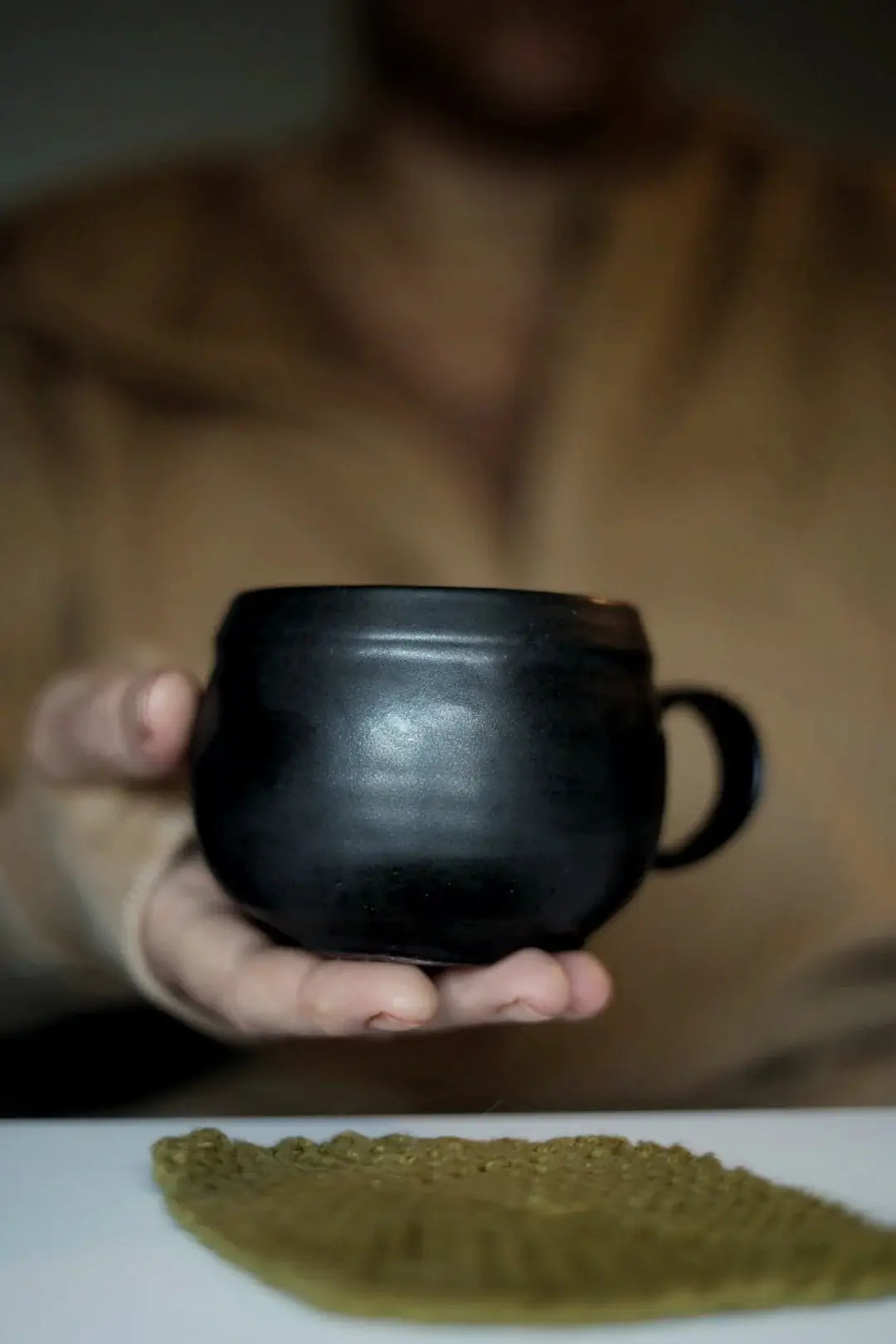 Black Cauldron Mug | Handmade for Halloween