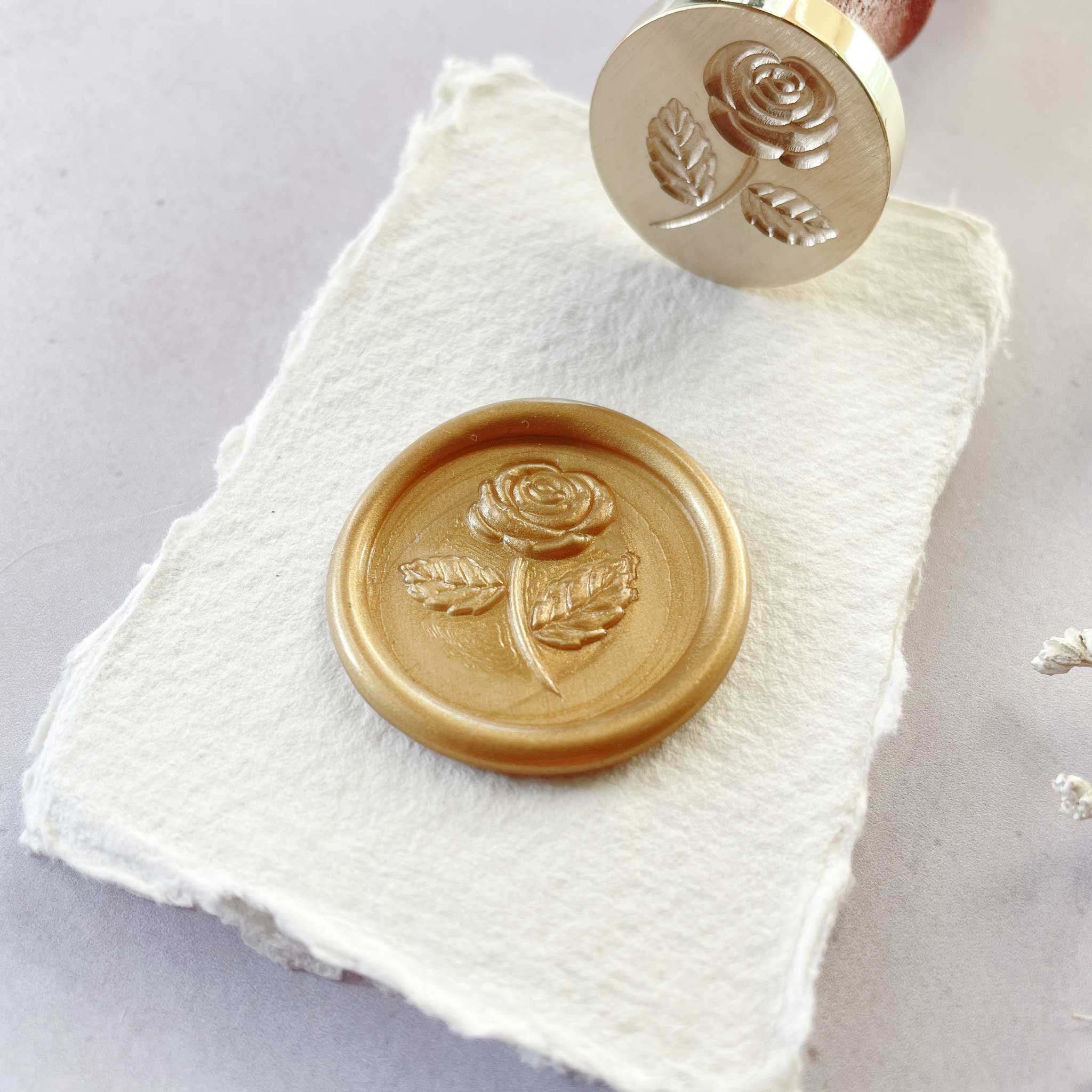 Sleeping Beauty Wax Stamp | Rose Wax Seal | Boxed