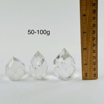Crystal Quartz Faceted Egg Point