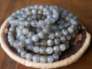 Premium Gemstone Stretch Bracelet Labradorite AA Natural