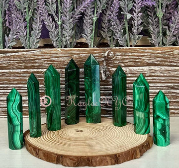 Natural Malachite Tower Obelisk Point Cry