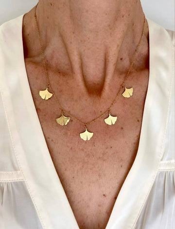 Gingko necklace