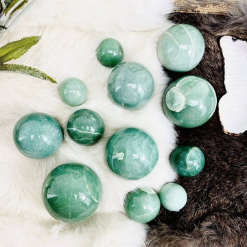 Green Aventurine Polished Crystal Spheres