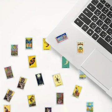 Waterproof Tarot Stickers: Fade resistant Decals Personalize set of 10