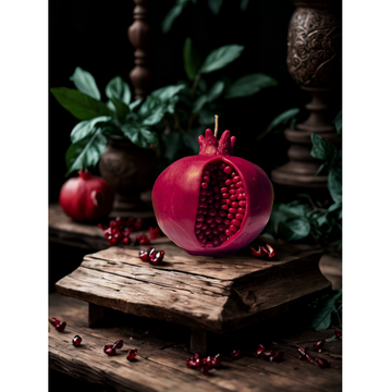 Red Pomegranate Beeswax Candle – Feminine Ritual & Sacred Decor Candle