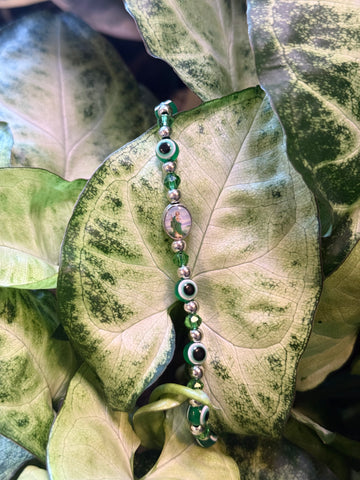 Saint Jude & Evil Eye Adjustable Bracelet - Divine Protection & Miraculous Hope