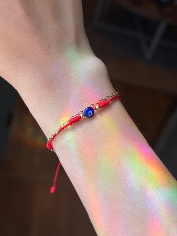 Evil Eye 7 Knot Adjustable Bracelet – Protection, Intuition and Inner Strength