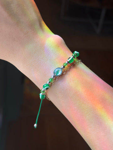 Saint Jude & Evil Eye Adjustable Bracelet - Divine Protection & Miraculous Hope