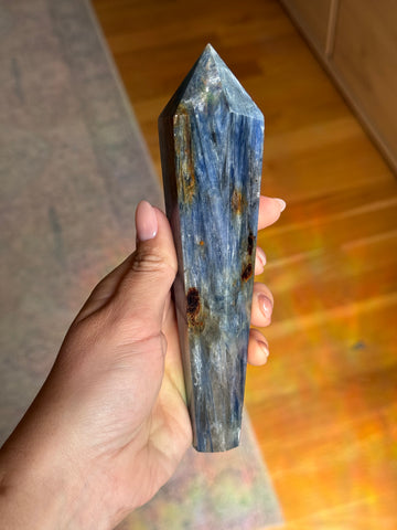 Blue Kyanite Polished Wand – One-of-a-Kind Crystal for Alignment & Intuition