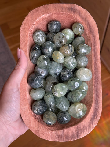 Prehnite Tumbled Stone – Natural Healing Crystal