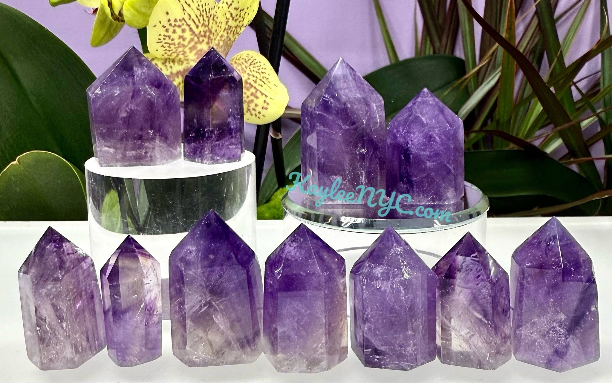 Natural Amethyst Tower Obelisk Point