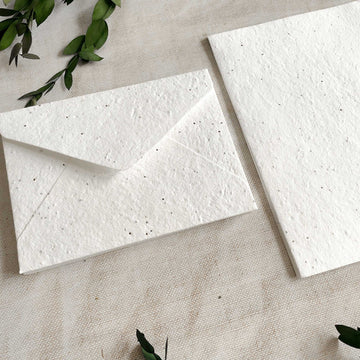Basil Seed Plantable Handmade Paper and Envelope | Recycled